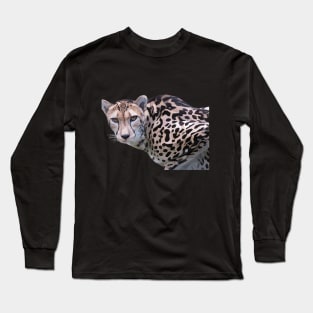 Low Poly King Cheetah Long Sleeve T-Shirt